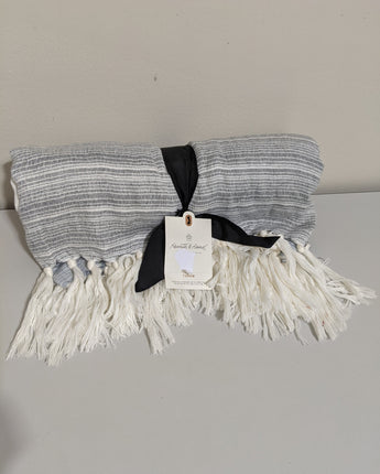 Hearth and Hand with Magnolia Gray Striped Throw Blanket