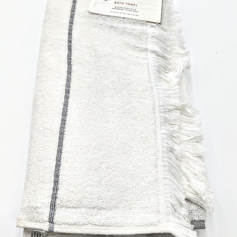 Multistripe Bath Towels Cream/Gray 27"x 52" - Hearth & Hand™ with Magnolia